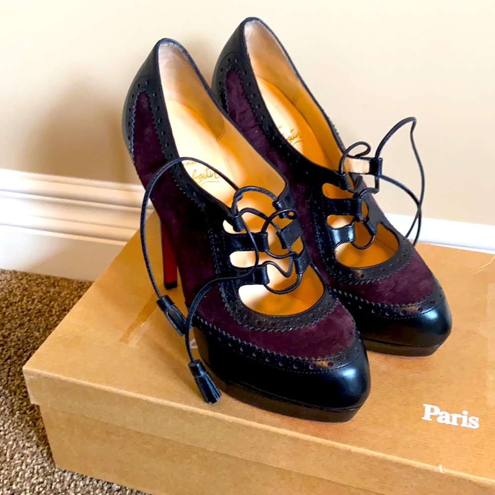 Christian Louboutin Mamimo 140 Lace Up Ankle Booties
